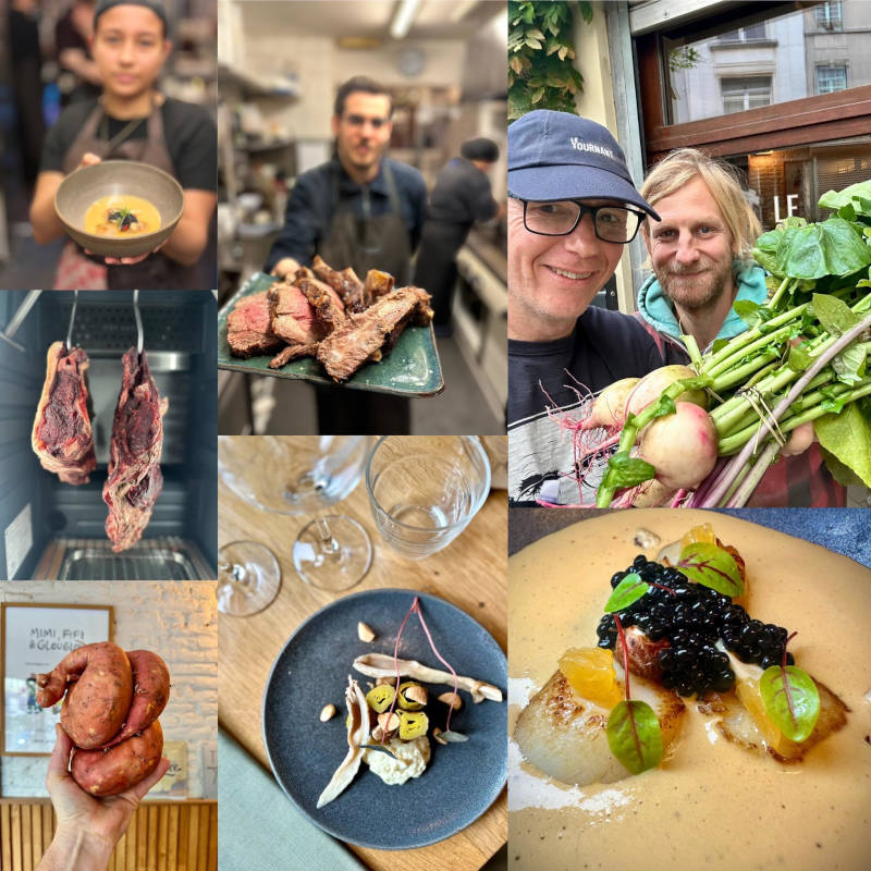 collage cuisine + producteurs + dressage